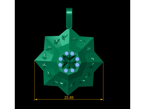 GOLDEN PENDANT 3D PRINTABLE MODEL 3D Model