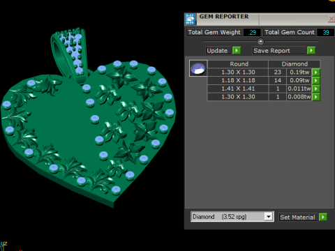 FLOWER DESIGN HEART SHAPE PENDANT 3D PRINTABLE MODEL 3D Model