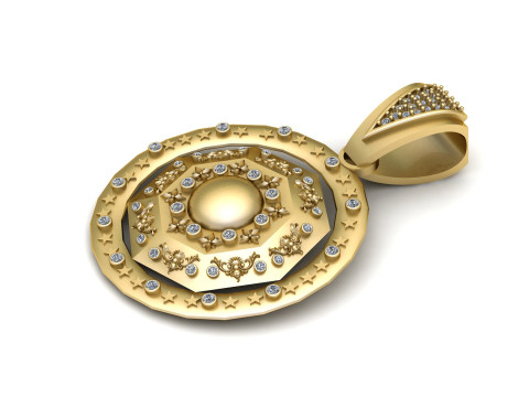 AMERICAN FANCY PENDANT 3D PRINTABLE MODEL 3D मॉडल