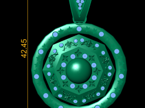 AMERICAN FANCY PENDANT 3D PRINTABLE MODEL 3D मॉडल