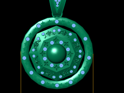 AMERICAN FANCY PENDANT 3D PRINTABLE MODEL 3D मॉडल