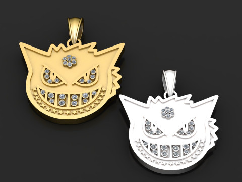 DEVIL FACE PENDANT 3D PRINTABLE MODEL Model 3D