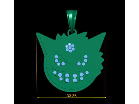 DEVIL FACE PENDANT 3D PRINTABLE MODEL Model 3D