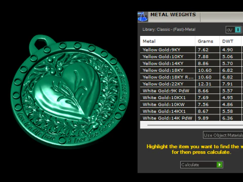 HEART DESIGN COIN PENDANT 3D PRINTABLE MODEL 3D Model