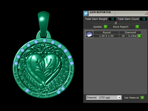 HEART DESIGN COIN PENDANT 3D PRINTABLE MODEL 3D Model
