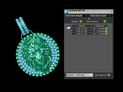 LION FACE COIN PENDANT 3D PRINTABLE MODEL 3Dモデル