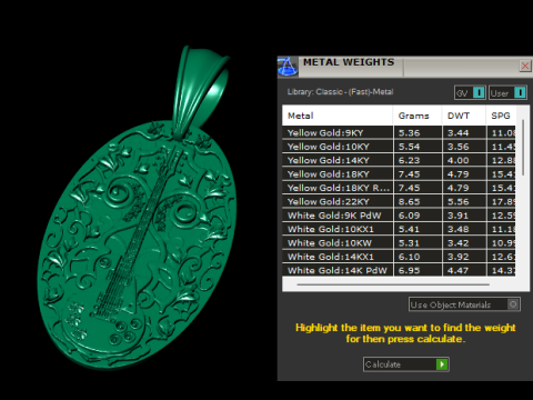 GUITAR DESIGN PENDANT 3D PRINTABLE MODEL Modello 3D