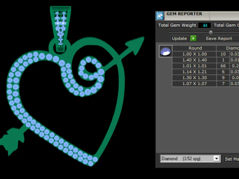 HEART ARROW PENDANT 3D PRINTABLE MODEL 3D Model