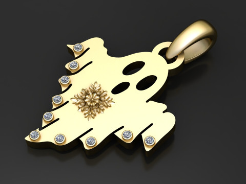 GHOST PENDANT 3D PRINTABLE MODEL 3D Модель