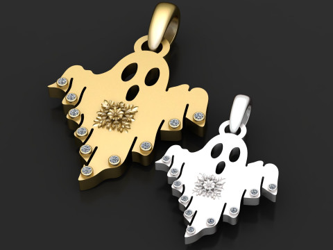 GHOST PENDANT 3D PRINTABLE MODEL 3D Модель