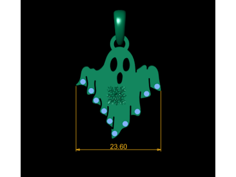 GHOST PENDANT 3D PRINTABLE MODEL 3D Модель