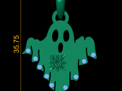 GHOST PENDANT 3D PRINTABLE MODEL 3D Модель