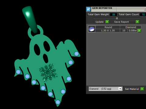 GHOST PENDANT 3D PRINTABLE MODEL 3D Модель