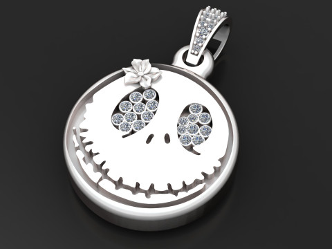 CREEPY FACE PENDANT 3D PRINTABLE MODEL 3D Modell