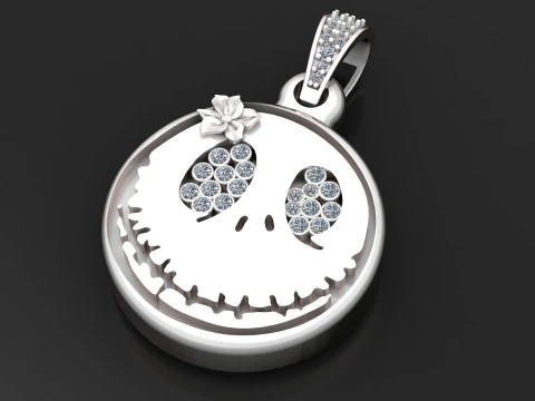 CREEPY FACE PENDANT 3D PRINTABLE MODEL 3D Model