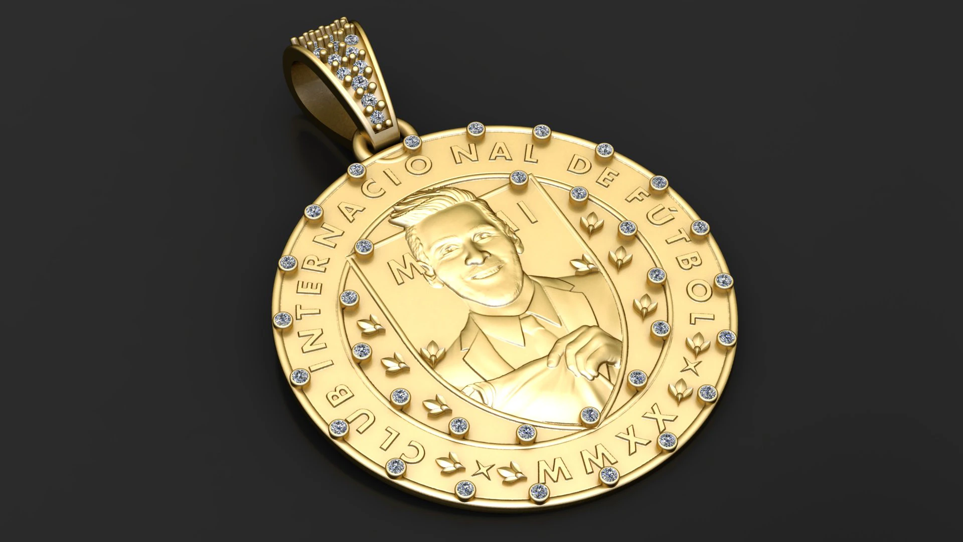 GENTLEMEN COIN PENDANT 3D PRINTABLE MODEL 3D Model .c4d .max .obj .3ds .fbx .stl .blend 