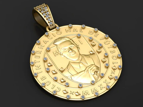 GENTLEMEN COIN PENDANT 3D PRINTABLE MODEL 3D Model