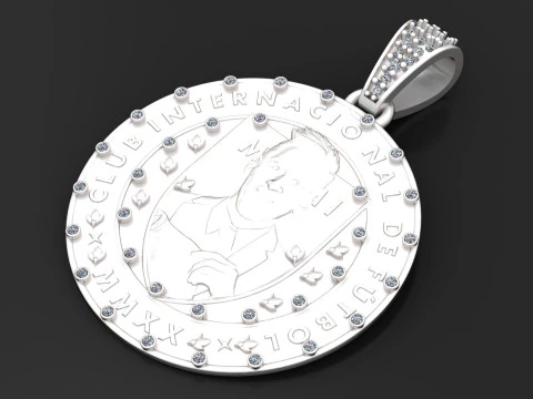 GENTLEMEN COIN PENDANT 3D PRINTABLE MODEL 3D Model