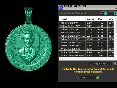 GENTLEMEN COIN PENDANT 3D PRINTABLE MODEL Model 3D