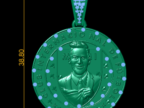 GENTLEMEN COIN PENDANT 3D PRINTABLE MODEL Model 3D