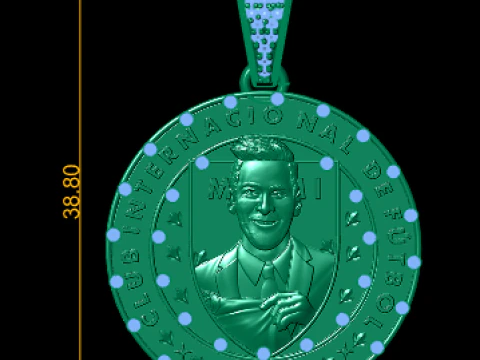 GENTLEMEN COIN PENDANT 3D PRINTABLE MODEL 3D Model