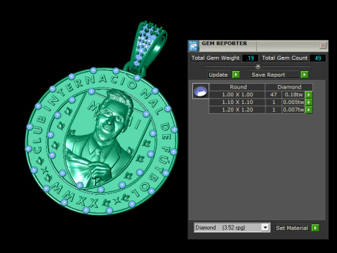 GENTLEMEN COIN PENDANT 3D PRINTABLE MODEL 3D Model
