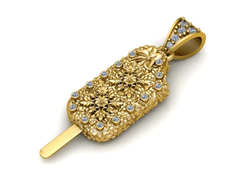 PENDENTE STICK GELATO MODELLO STAMPABILE 3D Modello 3D