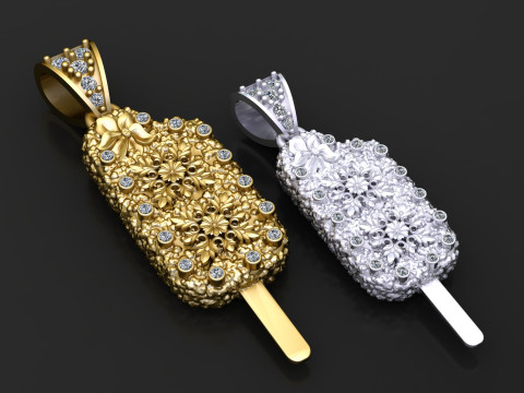 STICK ICECREAM PENDANT 3D PRINTABLE MODEL 3D 模型