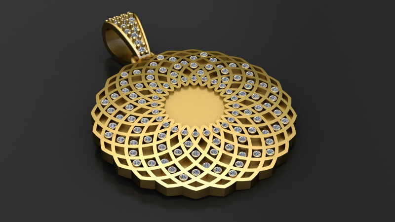 HIP HOP GOLDEN PENDANT 3D PRINTABLE MODEL Model 3D .c4d .max .obj .3ds .fbx .stl .blend