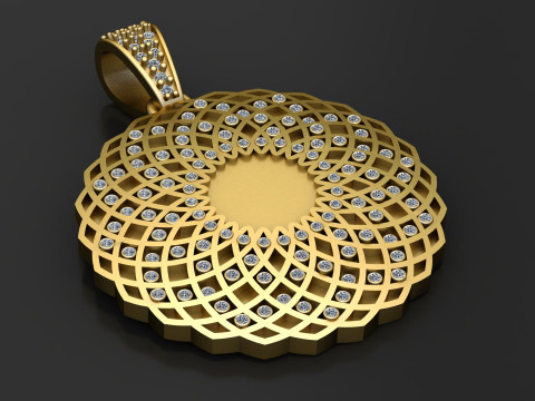 HIP HOP GOLDEN PENDANT 3D PRINTABLE MODEL Model 3D