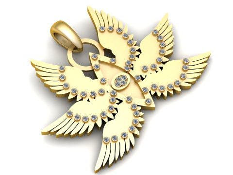 BIRD STYLE PENDANT 3D PRINTABLE MODEL 3D Model