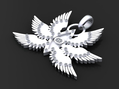 BIRD STYLE PENDANT 3D PRINTABLE MODEL 3D Model