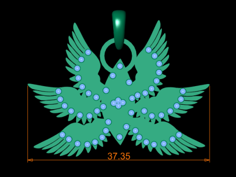 BIRD STYLE PENDANT 3D PRINTABLE MODEL 3D Model