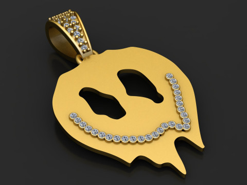 HIP HOP GHOST PENDANT 3D PRINTABLE MODEL Modèle 3D