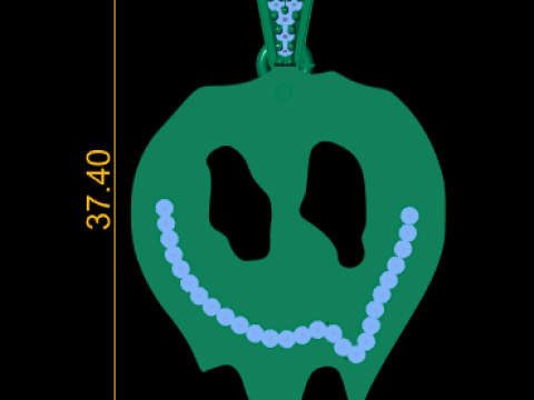 HIP HOP GHOST PENDANT 3D PRINTABLE MODEL 3D 模型
