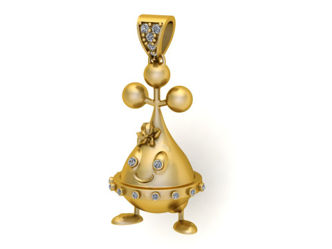 CUTE CARTOON PENDANT 3D PRINTABLE MODEL Modèle 3D