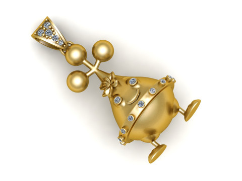 CUTE CARTOON PENDANT 3D PRINTABLE MODEL Modèle 3D
