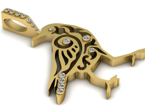 PIGEON BIRD PENDANT 3D PRINTABLE MODEL 3Dモデル