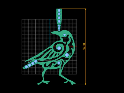 PIGEON BIRD PENDANT 3D PRINTABLE MODEL 3D Model