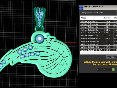 FLYING BALL PENDANT 3D PRINTABLE MODEL 3D Model