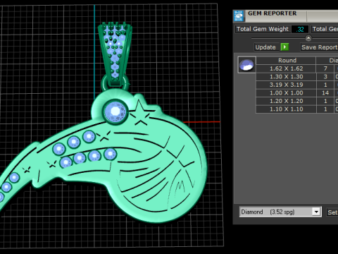 FLYING BALL PENDANT 3D PRINTABLE MODEL 3D Model