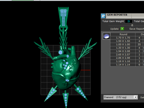 HUMAN HEART WITH ARROW PENDANT 3D PRINTABLE MODEL 3D Model