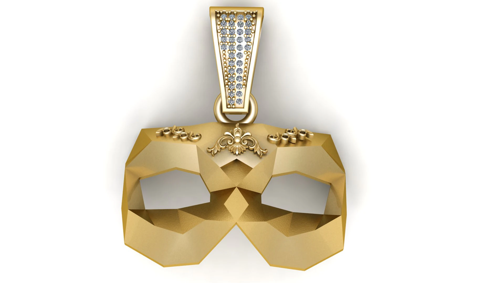 FACE MASK PENDANT 3D PRINTABLE MODEL 3D Model .c4d .max .obj .3ds .fbx .stl .blend 