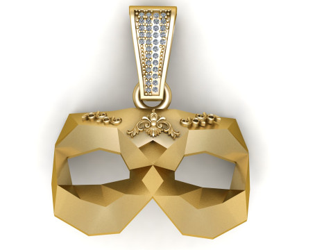 FACE MASK PENDANT 3D PRINTABLE MODEL 3D Model