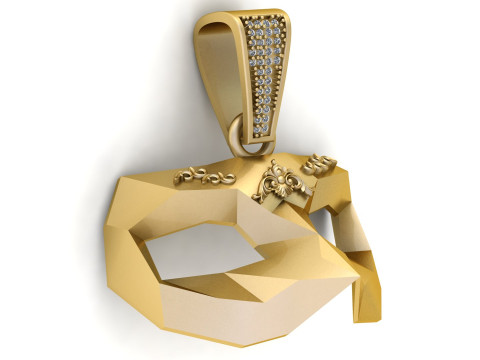 FACE MASK PENDANT 3D PRINTABLE MODEL 3D Model