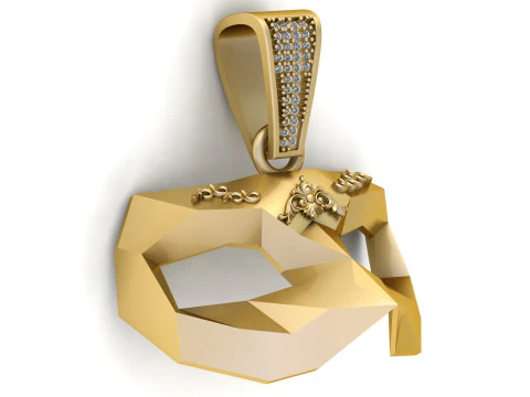FACE MASK PENDANT 3D PRINTABLE MODEL 3D Model
