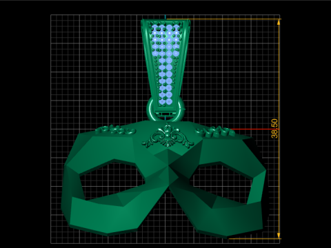 FACE MASK PENDANT 3D PRINTABLE MODEL 3D Model
