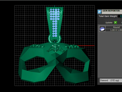 FACE MASK PENDANT 3D PRINTABLE MODEL 3D Model
