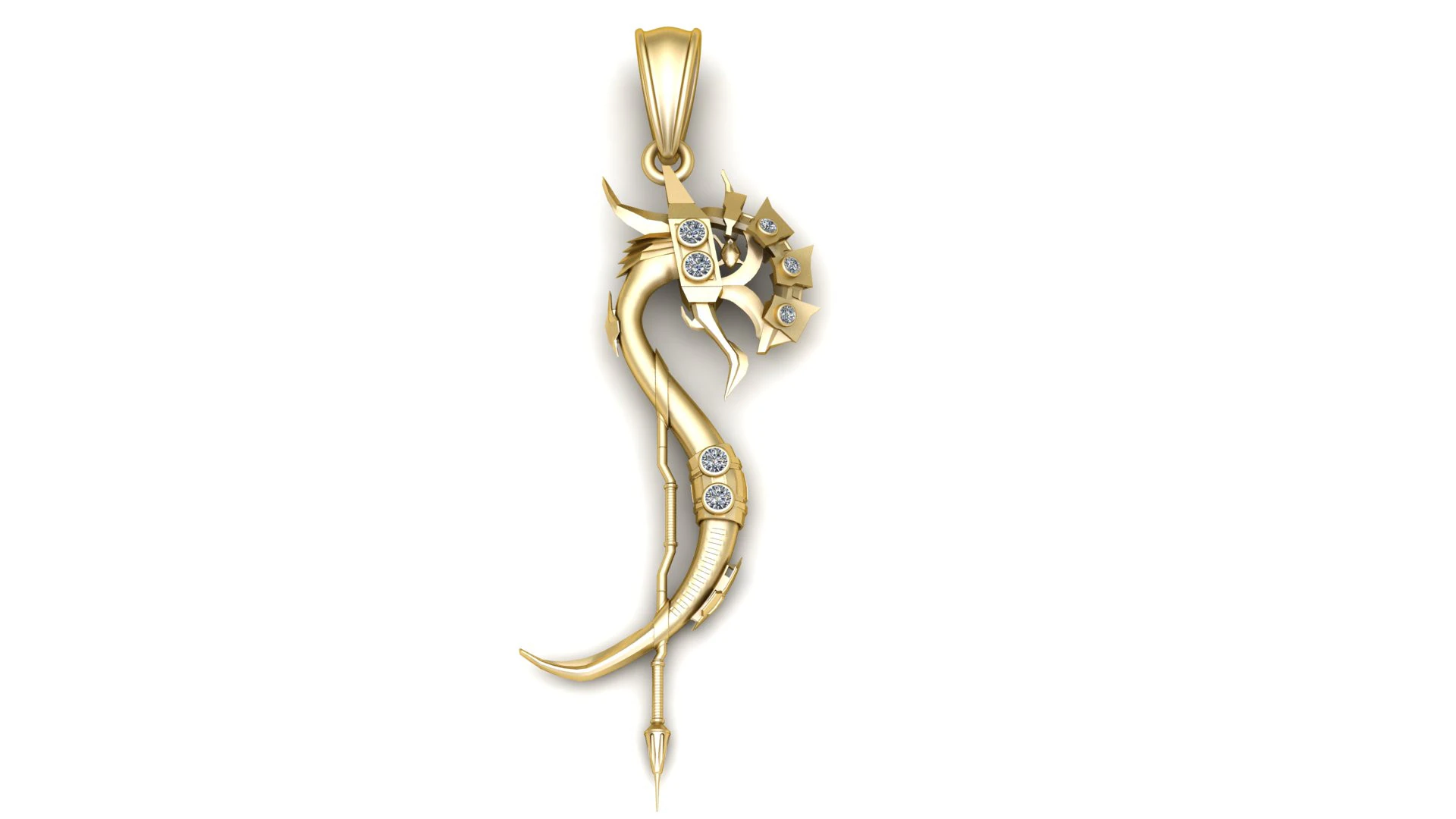 SERPENT DRAGON PENDANT 3D PRINTABLE MODEL 3D Model .c4d .max .obj .3ds .fbx .stl .blend 