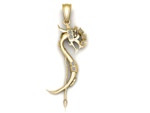 SERPENT DRAGON PENDANT 3D PRINTABLE MODEL Modèle 3D